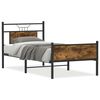 vidaXL Giroletto senza Materasso Rovere Fumo 80x200 cm in Truciolato