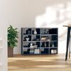 vidaXL Credenza Grigio Lucido 97x32x72 cm in Legno Multistrato