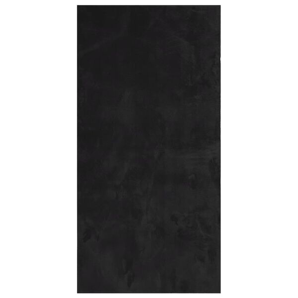 vidaXL Tappeto a Pelo Corto HUARTE Morbido e Lavabile Nero 100x200cm