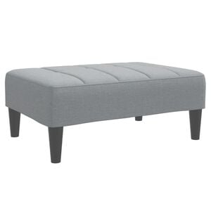 vidaXL Poggiapiedi Grigio Chiaro 77x55x31 cm in Tessuto