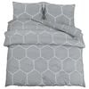 vidaXL Set Copripiumino Grigio 260x220 cm in Cotone