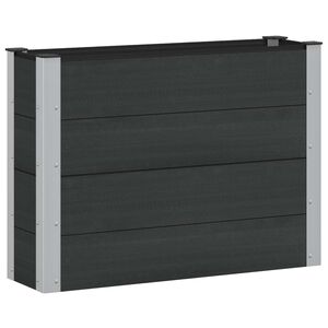 vidaXL Letto rialzato da giardino Nero 100 x 30 x 72 cm alluminio