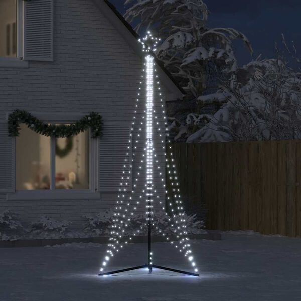 vidaXL Albero di Natale a LED 525 LED Bianco Freddo 302 cm