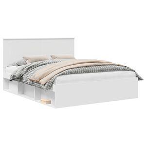 vidaXL Struttura del letto Bianco 160 x 200 cm Pino massello