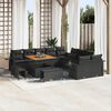 vidaXL Set Divano da Giardino con cuscino 13 pcs Nero polyrattan
