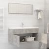 vidaXL Set Mobili da Bagno 2 pz Grigio Cemento in Legno Multistrato