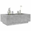 vidaXL Tavolino Salotto con LED Infinity Grigio Cemento 116x69x40 cm