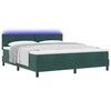 vidaXL Letto a Sorgente LED con led Verde Scuro 180 x 200 cm Velluto