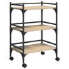 vidaXL Carrello da Cucina Rovere Sonoma 50 x 35 x 75,5 cm