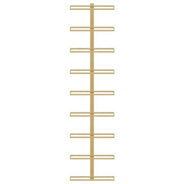 vidaXL Portavini da Parete per 9 Bottiglie 2 pz Dorato in Ferro