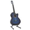 vidaXL Set Chitarra Western 12 pz con Equalizzatore e 6 Corde Blu