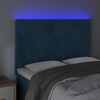 vidaXL Testiera a LED Blu Scuro 144x5x118/128 cm in Velluto