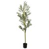vidaXL Albero Ulivo Artificiale 800 Foglie 200 cm Verde