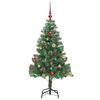 vidaXL Albero di Natale con 150 LED con supporto Verde 150 cm PVC