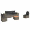 vidaXL Set Divano da Giardino 6 pz con Cuscini Grigio in Polyrattan