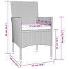 vidaXL Set da Pranzo da Giardino 5 pz con Cuscini Beige in Polyrattan
