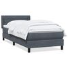 vidaXL Giroletto a Molle con Materasso Grigio Scuro 80x210 cm Velluto