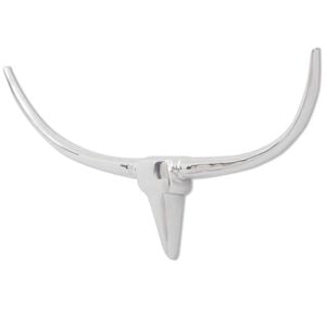 vidaXL Decorazione da Parete Testa di Toro in Alluminio Argento 96 cm
