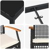 vidaXL Set da Pranzo per Giardino 7 pcs Nero polyrattan
