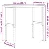 vidaXL Banco Lavoro 100x60x(73-99,5) cm Legno di Acacia Rettangolare