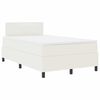 vidaXL Letto a molle Crema e Bianco 203 x 120 x 88 cm