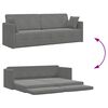 vidaXL Divano-letto da pavimento 200cm Grigio scuro Velluto