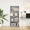vidaXL Libreria Grigio Cemento 60x24x143 cm in Legno Multistrato