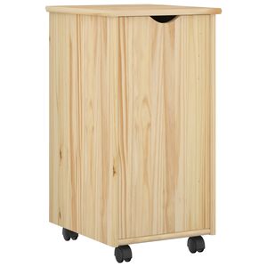 vidaXL Mobile con Ruote con ruota Marrone 34 x 39 x 65,5 cm