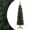 vidaXL Albero di Natale Artificiale Slim con Palline 120 cm 150 LED
