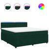 vidaXL Giroletto a Molle con Materasso Verde Scuro 180x200 cm Velluto