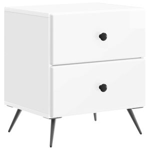 vidaXL Armadio da Notte con cassetto Bianco Lucido 43 x 34,5 x 47,5 cm