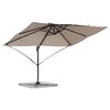vidaXL Parasol Roma a braccio Tortora e Nero 352 x 251 x 260 cm