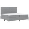 vidaXL Letto a molle con materasso Grigio chiaro 200 x 200 cm Tessuto