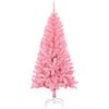 vidaXL Albero di Natale Artificiale Sottile con Base Rosa 150 cm PVC