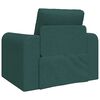 vidaXL Divano letto Verde Scuro 98 x 71 x 83 cm Tessuto