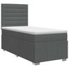 vidaXL Letto box spring con materasso Grigio Scuro 100 x 200 cm