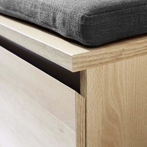 Germania Panca con Scarpiera Lissabon 95,9x39,2x48,3 cm Faggio Nobile