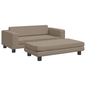 vidaXL Lettino Cani con Estensione Cappuccino 100x50x30 cm Similpelle