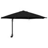 vidaXL Ombrello da giardino Nero 248 x 248 x 148 cm