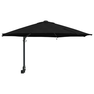 vidaXL Ombrello da giardino Nero 248 x 248 x 148 cm