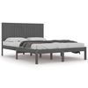 vidaXL Giroletto Grigio in Legno Massello 180x200 cm Super King