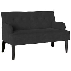 vidaXL Panca Chesterfield Nero 112 x 65,5 x 75 cm Velluto