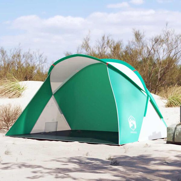 vidaXL Tenda da Spiaggia 2 Persone Pop-Up Verde Mare Impermeabile