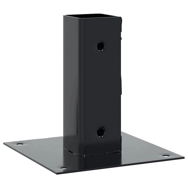 vidaXL Basi per Pali Quadrati 12 pz 46x46mm Acciaio Verniciato Polvere