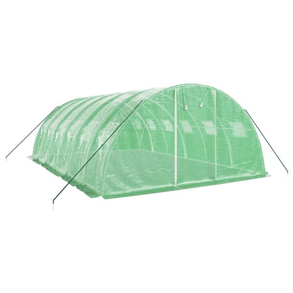 vidaXL Serra con Telaio in Acciaio Verde 24 m² 6x4x2 m