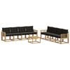 vidaXL Set di divani da esterno 9 pz Bianco e Nero