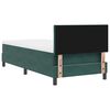 vidaXL Letto a Sorgente LED con led Verde Scuro 90 x 200 cm Velluto