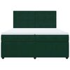 vidaXL Giroletto a Molle con Materasso Verde Scuro 200x200 cm Velluto