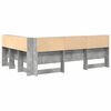 vidaXL Testata contenitore Grigio cemento 140 cm Legno multistrato
