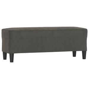 vidaXL Panca Grigio Scuro 100x35x41 cm in Velluto
